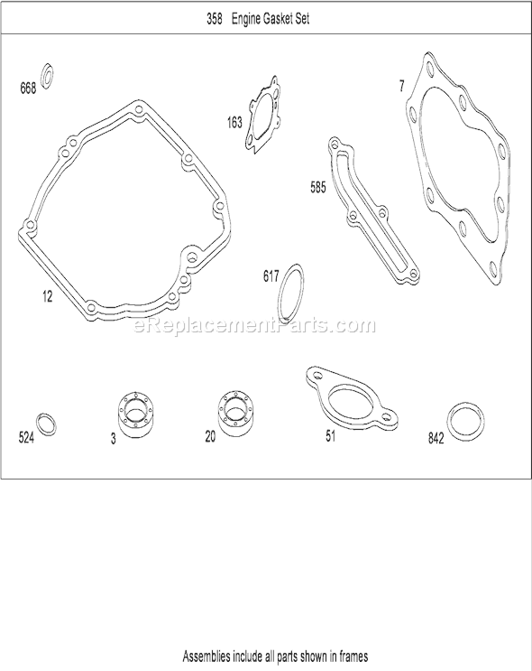 Toro 20112 (280000001-280999999)(2008) Lawn Mower Engine Gasket Set Briggs and Stratton 126t02-0216-B1 Diagram