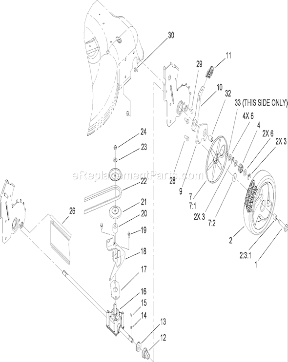 Toro 20112 (280000001-280999999)(2008) Lawn Mower Rear Axle and Transmission Assembly Diagram