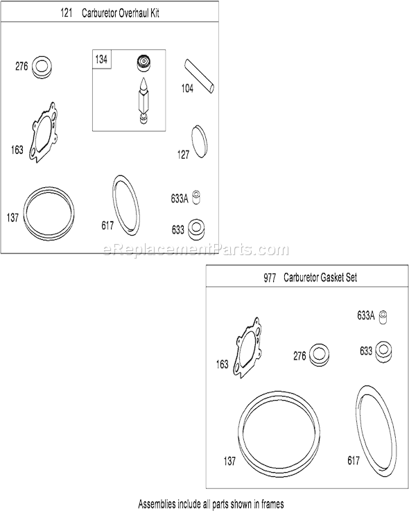 Toro 20112 (280000001-280999999)(2008) Lawn Mower Carburetor Overhaul Kit Briggs and Stratton 126t02-0216-B1 Diagram