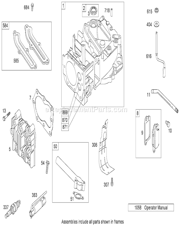 Toro 20112 (280000001-280999999)(2008) Lawn Mower Cylinder Assembly Briggs and Stratton 126t02-0216-B1 Diagram