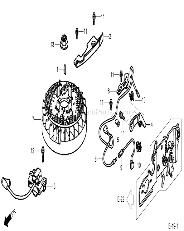 Toro 20194 (290000001-290999999)(2009) Lawn Mower Flywheel Assembly Honda Gcv160a Nbl1 Diagram