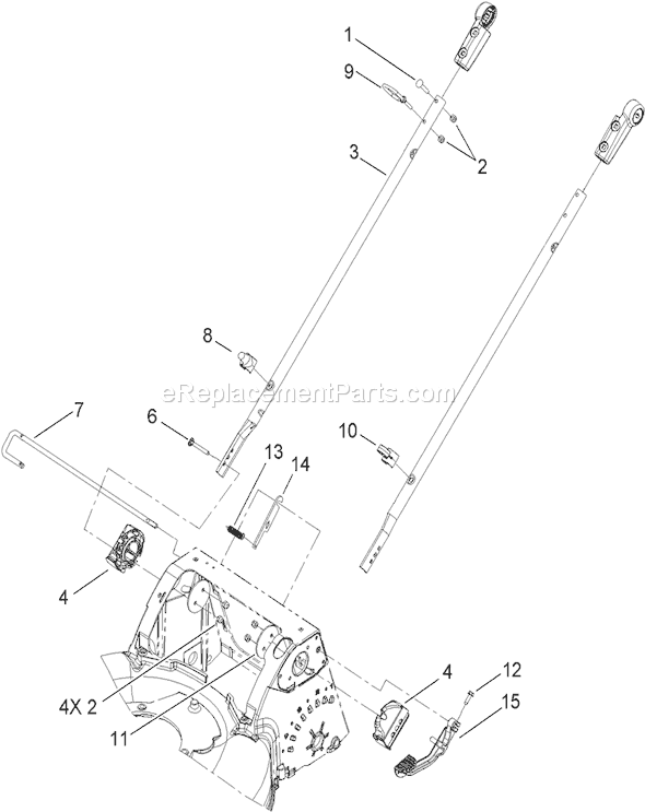 Toro 20194 (290000001-290999999)(2009) Lawn Mower Lower Handle Assembly Diagram