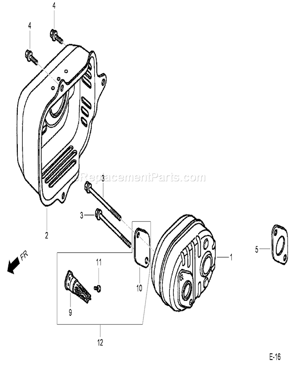 Toro 20194 (290000001-290999999)(2009) Lawn Mower Muffler Assembly Honda Gcv160a Nbl1 Diagram