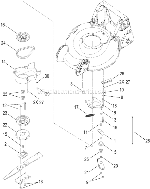 Toro 20194 (290000001-290999999)(2009) Lawn Mower Brake System Assembly Diagram