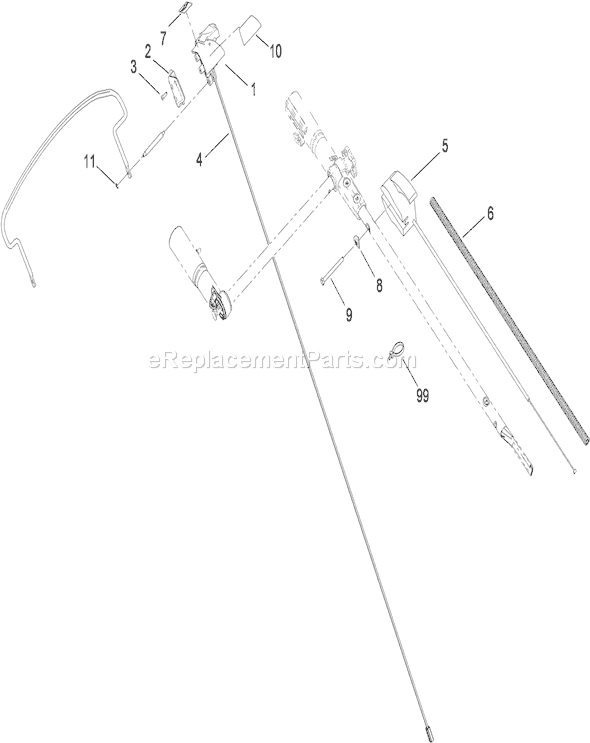 Toro 20194 (290000001-290999999)(2009) Lawn Mower Brake System Handle Assembly Diagram
