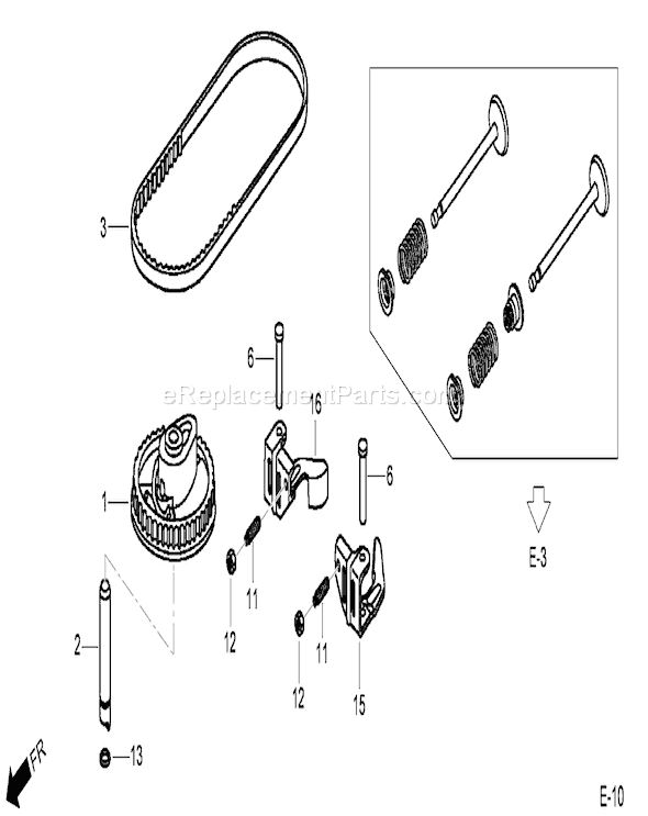 Toro 20194 (290000001-290999999)(2009) Lawn Mower Camshaft Pulley Assembly Honda Gcv160a Nbl1 Diagram