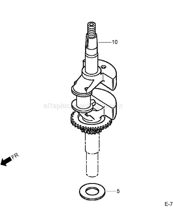 Toro 20194 (290000001-290999999)(2009) Lawn Mower Crankshaft Assembly Honda Gcv160a Nbl1 Diagram