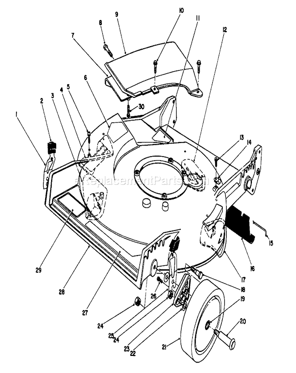 Toro 20217 (1000001-1999999)(1991) Lawn Mower Housing Assembly Diagram