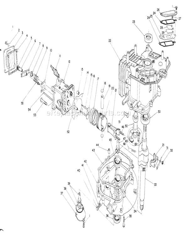 Toro 20219 (1000001-1999999)(1991) Lawn Mower Engine Diagram