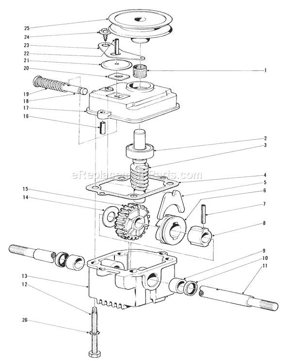 Toro 20222 (8000001-8999999)(1968) Lawn Mower Gear Case (21