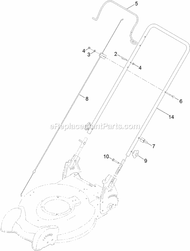 Toro 20319 (314000001 - 314999999) 20in Recycler/Rear Bagging Lawn Mower Handle_Assembly Diagram