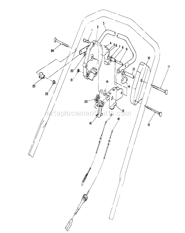 Toro 20325 (2000001-2999999)(1992) Lawn Mower Traction Control Assembly Diagram