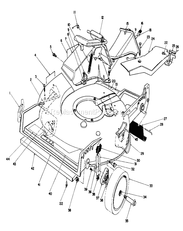 Toro 20328B (2000001-2999999)(1992) Lawn Mower Housing Assembly Diagram