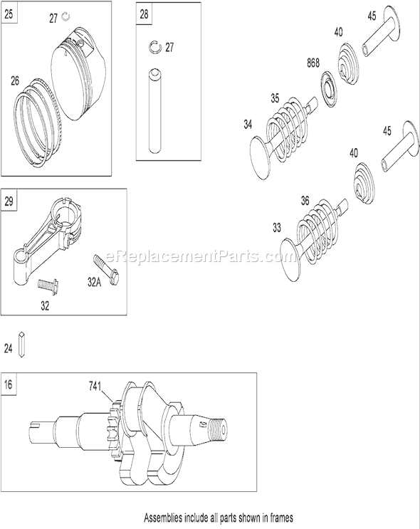 Toro 20334C (290000001-290999999)(2009) Lawn Mower Crankshaft Assembly Briggs and Stratton 126t05-0219-B1 Diagram