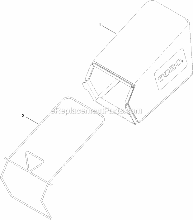 Toro 20378 (313000001 - 313999999) 22in Recycler Lawn Mower Rear_Bag_Assembly Diagram
