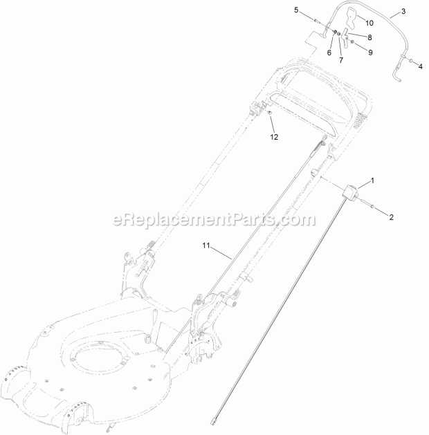 Toro 20383 (315000001-315999999) Super Recycler Lawn Mower Brake Control Assembly Diagram