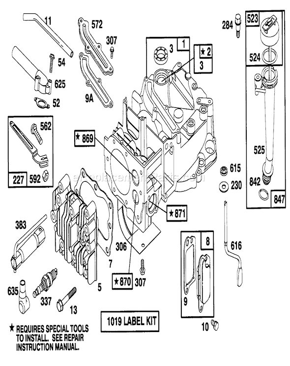 Toro 20437 (39000001-39999999)(1993) Lawn Mower Engine Diagram
