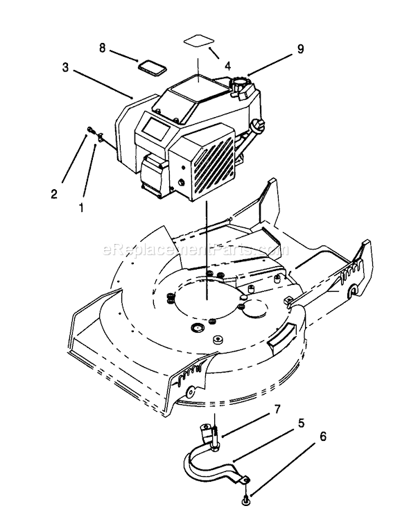 Toro 20439 (39000001-39999999)(1993) Lawn Mower Engine Assembly Diagram