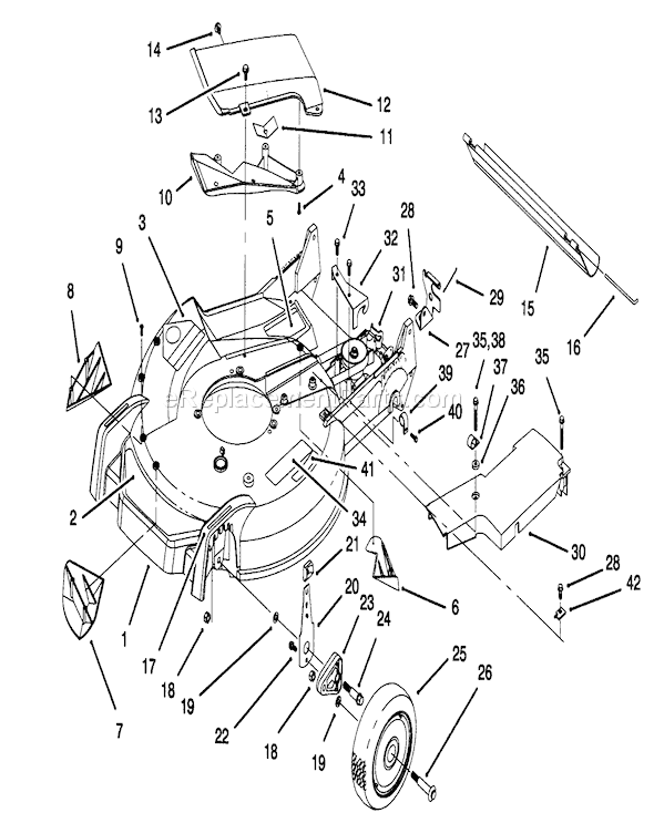 Toro 20465 (5900001-5999999)(1995) Lawn Mower Housing Assembly Diagram