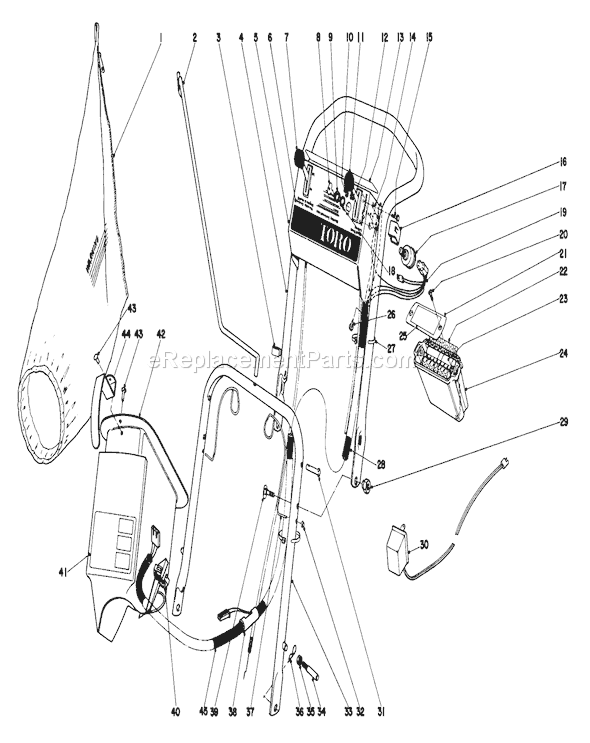 Toro 20474 (5000001-5999999)(1975) Lawn Mower Page I Diagram