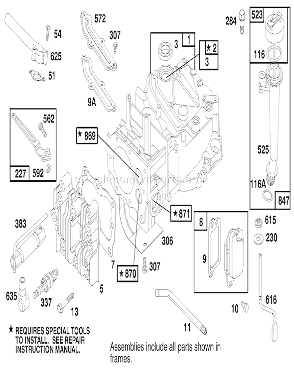 Toro 20489 (8900001-8999999)(1998) Lawn Mower Engine Diagram