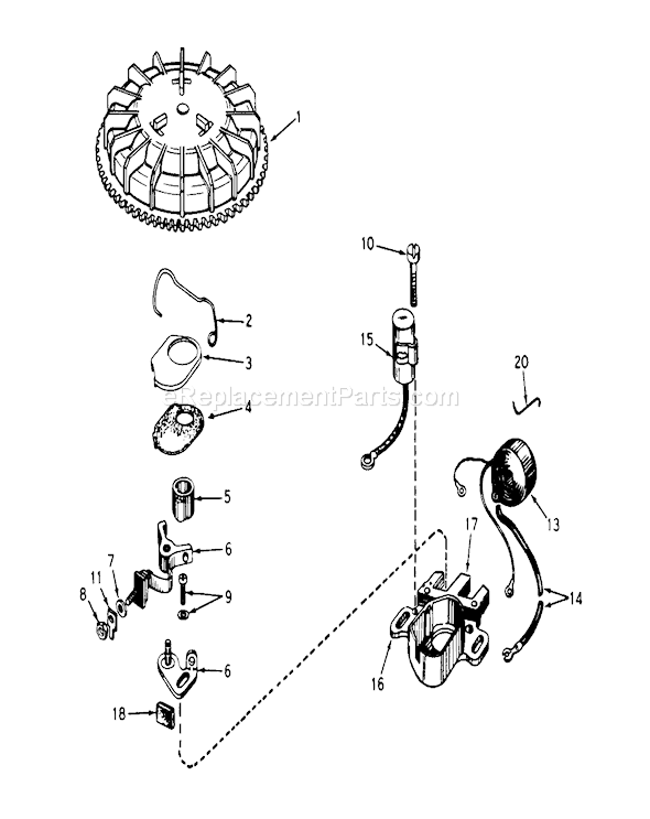 Toro 20517 (7000001-7999999)(1977) Lawn Mower Magneto Diagram