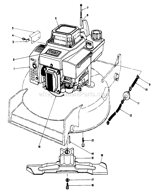 Toro 20522C (6000001-6999999)(1986) Lawn Mower Engine Assembly Diagram