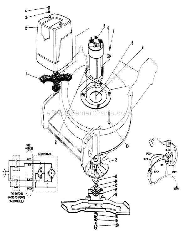 Toro 20564 (0000001-0999999)(1990) Lawn Mower Motor and Blade Assembly Diagram