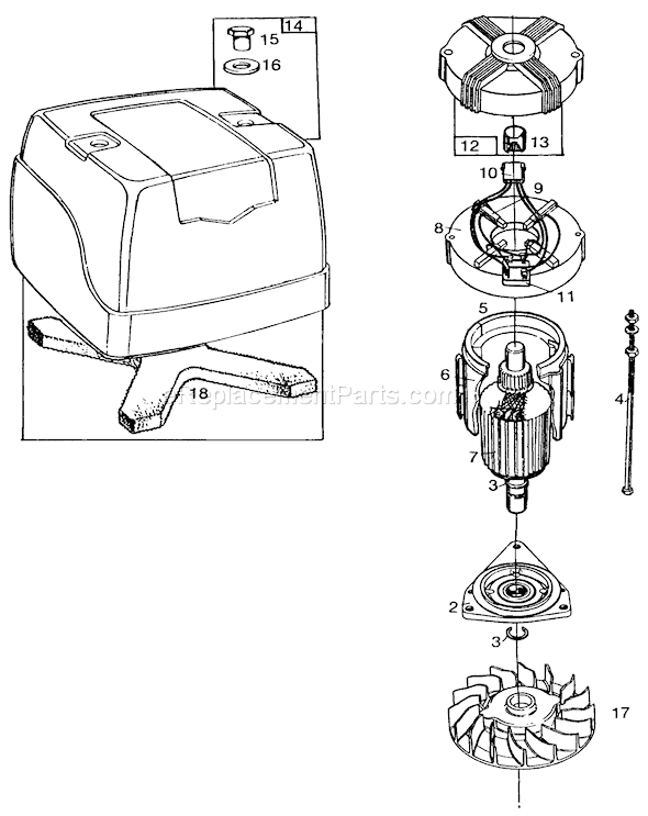Toro 20564 (4000001-4999999)(1984) Lawn Mower Motor Diagram