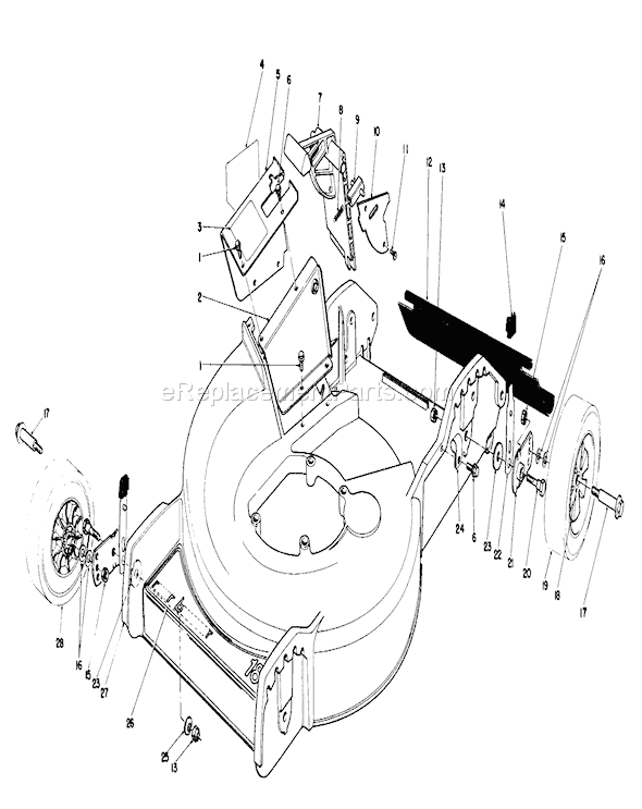 Toro 20564 (8000001-8999999)(1988) Lawn Mower Housing Assembly Diagram