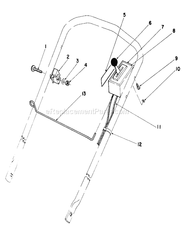 Toro 20577 (4000001-4999999)(1984) Lawn Mower Throttle Control Diagram