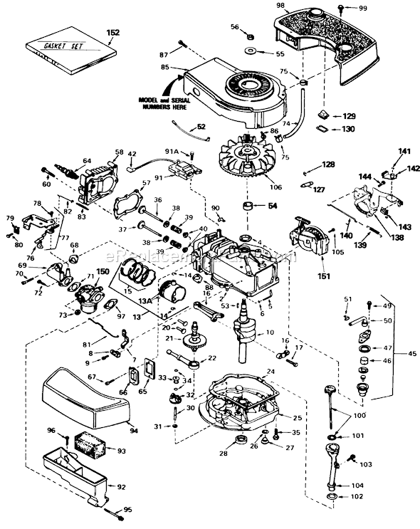 Toro 20577 (5000001-5999999)(1985) Lawn Mower Engine Diagram
