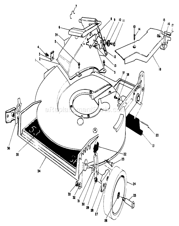 Toro 20620C (8000001-8999999)(1988) Lawn Mower Housing Assembly Diagram