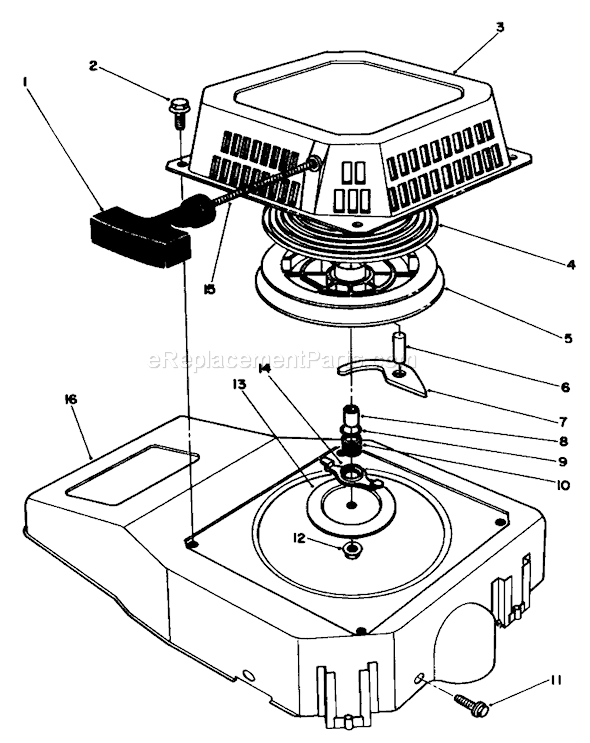 Toro 20624 (7000001-7999999)(1987) Lawn Mower Recoil Assembly Diagram