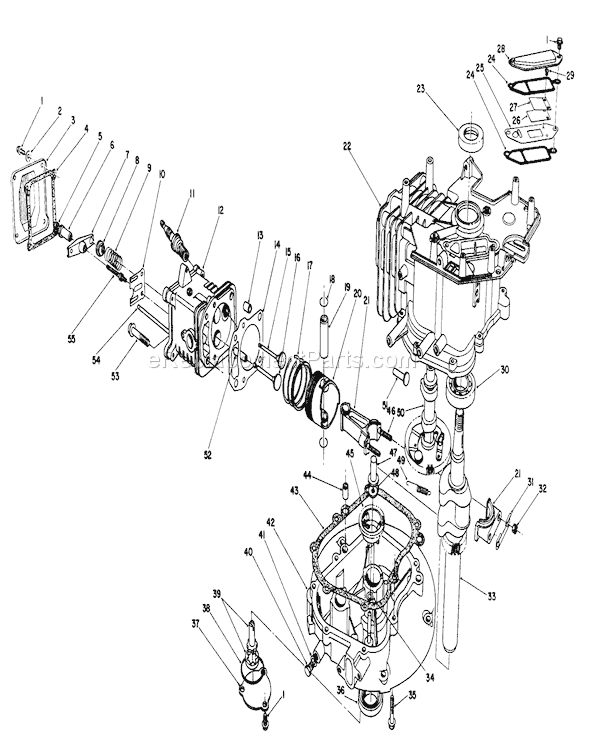 Toro 20629C (6000001-6999999)(1986) Lawn Mower Engine Assembly Diagram