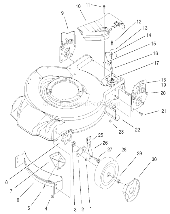 Toro 20652 (230000001-230999999)(2003) Lawn Mower Handle Assembly Diagram