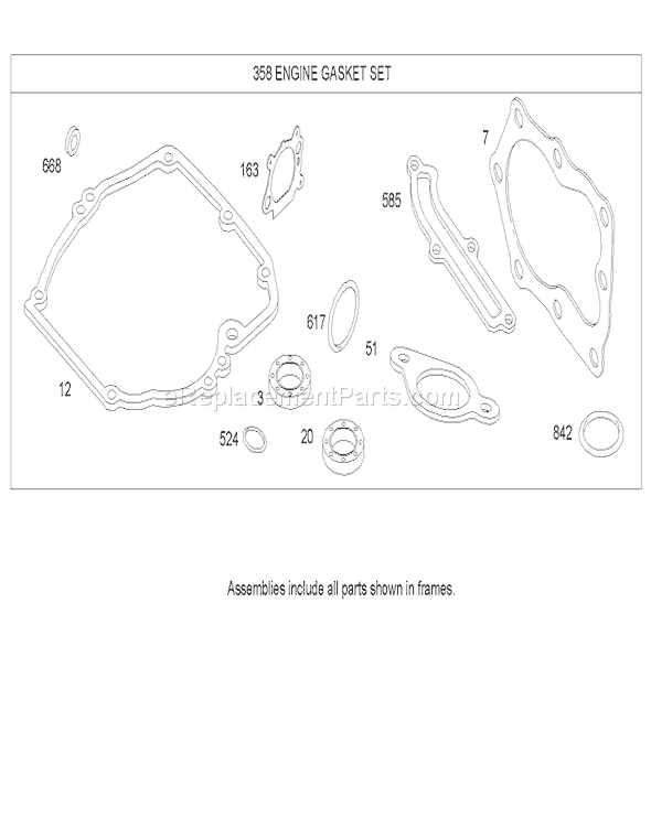 Toro 20655 (260000001-260999999)(2006) Lawn Mower Gasket Assembly Briggs and Stratton 122k02-0172-E1 Diagram