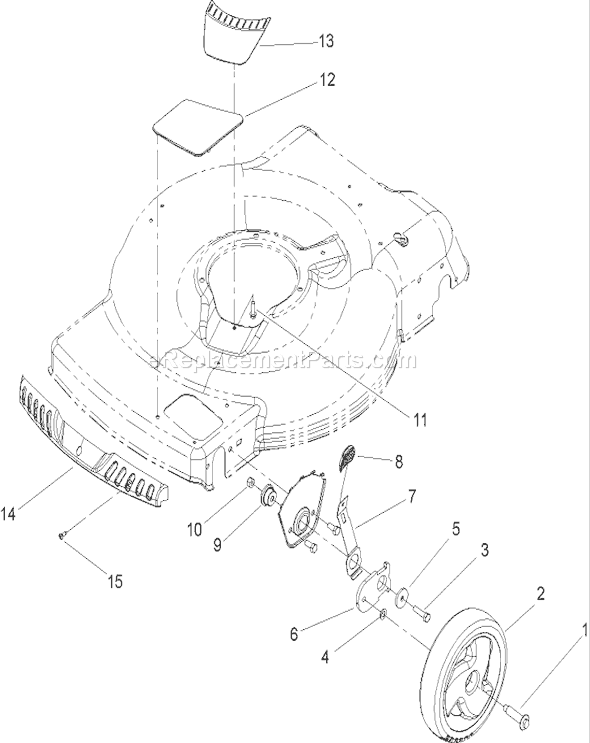 Toro 20656 (250000001-250999999)(2005) Lawn Mower Muffler and Fuel Tank Assembly Briggs and Stratton 122k05-0171-E1 Diagram