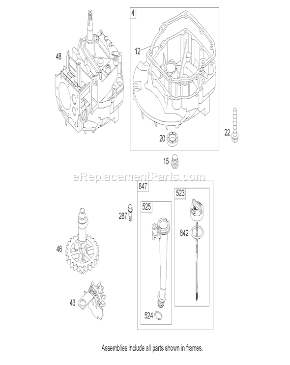 Toro 20656 (250000001-250999999)(2005) Lawn Mower Crankshaft Assembly Briggs and Stratton 122k05-0171-E1 Diagram