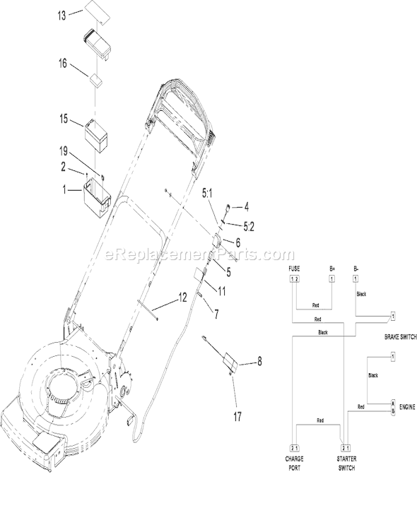 Toro 20656 (280000001-280999999)(2008) Lawn Mower Electrical Assembly Diagram