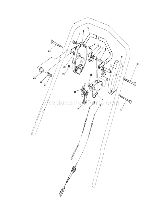 Toro 20672 (5000001-5999999)(1985) Lawn Mower Traction Control Assembly Diagram