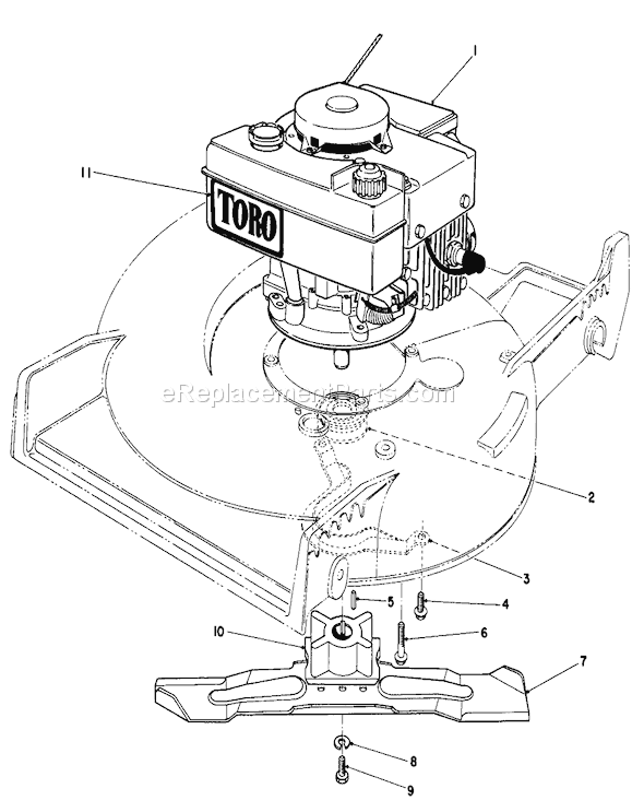 Toro 20675 (4000001-4999999)(1984) Lawn Mower Engine Assembly Diagram
