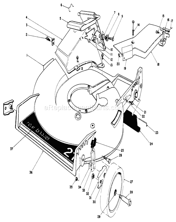 Toro 20675 (4000001-4999999)(1984) Lawn Mower Housing Assembly Diagram