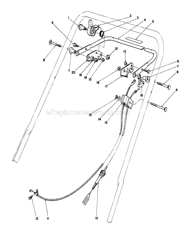 Toro 20675 (5000001-5999999)(1985) Lawn Mower Traction Control Assembly Diagram