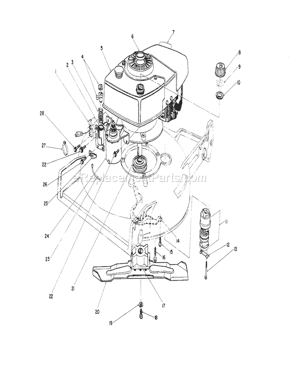 Toro 20677 (0002102-0999999)(1990) Lawn Mower Engine Assembly Diagram