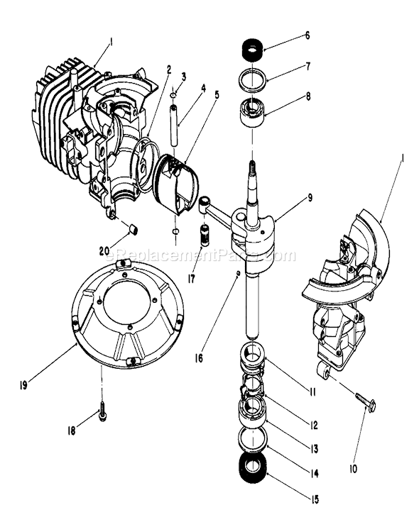 Toro 20680 (4000001-4999999)(1984) Lawn Mower Crankshaft Assembly Diagram