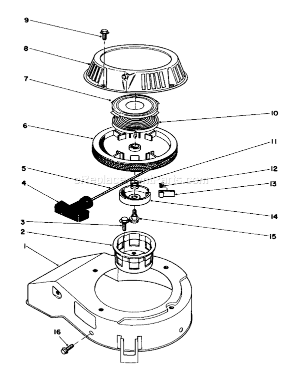 Toro 20684 (5000001-5999999)(1985) Lawn Mower Recoil Assembly Diagram
