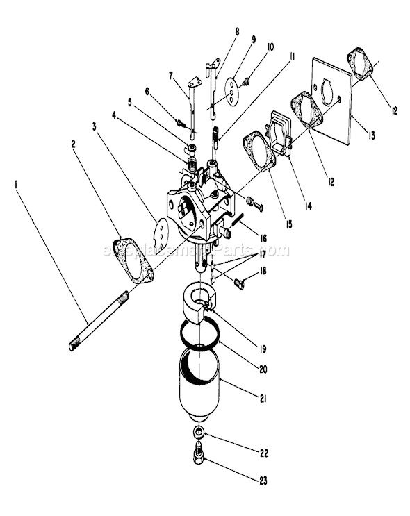 Toro 20684 (5000001-5999999)(1985) Lawn Mower Carburetor Assembly Diagram
