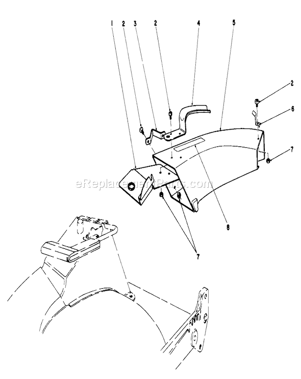 Toro 20684 (6000001-6999999)(1986) Lawn Mower Side Discharge Chute Diagram