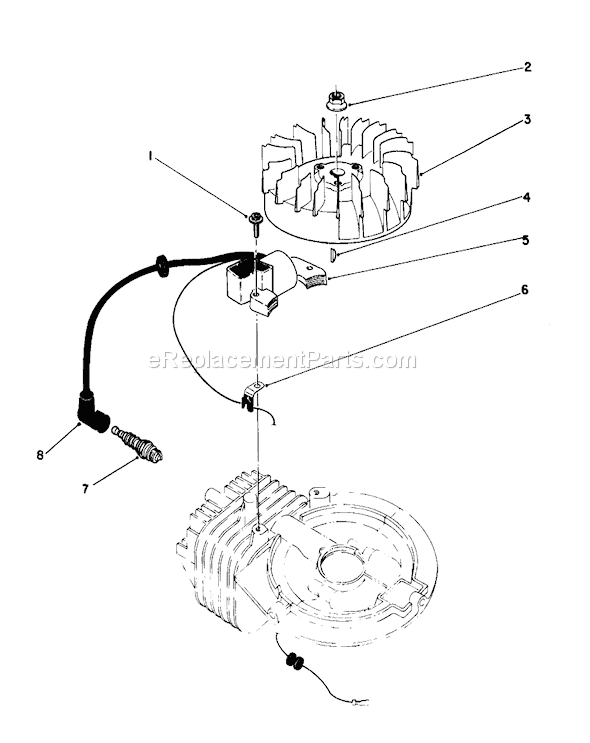 Toro 20684 (8000001-8999999)(1988) Lawn Mower Ignition Assembly Diagram